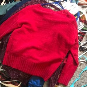 Red petite sweater